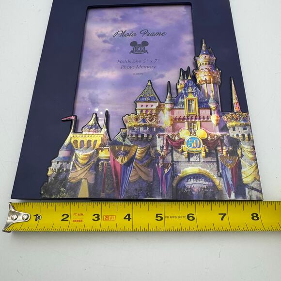 Disneyland 50th Anniversary Sleeping Beauty Castle Photo Frame 5x7 2005 Vintage - Picture 5 of 6